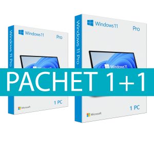 Pachet 1+1 Licenta Windows 11 Pro Retail