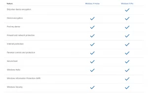 Windows 11 Pro vs Home